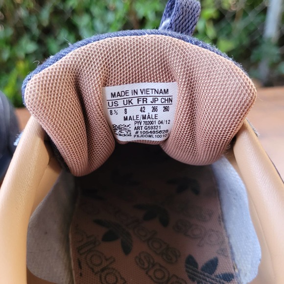 🎉 HP Adidas Samoa Streetwear Sneakers Blue 8.5 - Picture 8 of 10